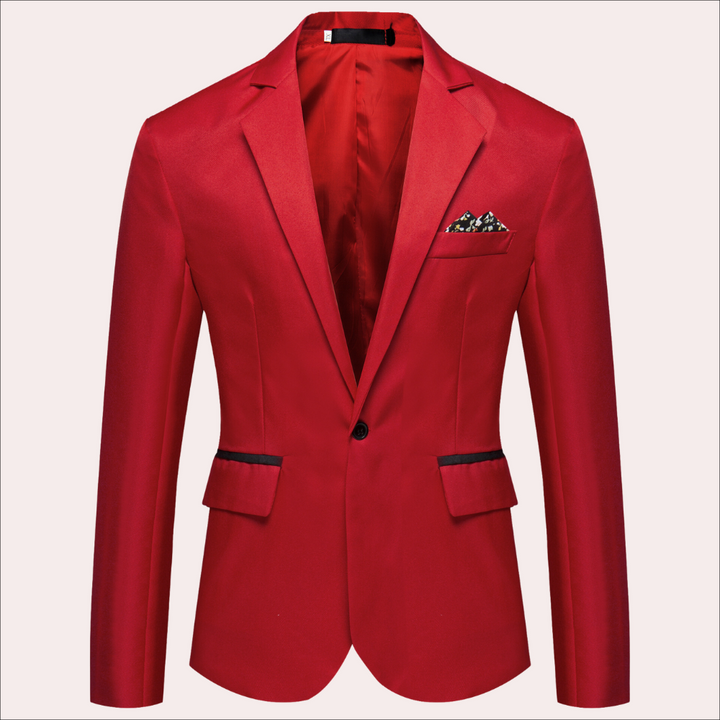 Veste élégante pour homme – Blazer slim fit avec col à revers et poche décorative, parfait pour les affaires et les événements