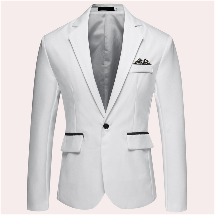 Veste élégante pour homme – Blazer slim fit avec col à revers et poche décorative, parfait pour les affaires et les événements