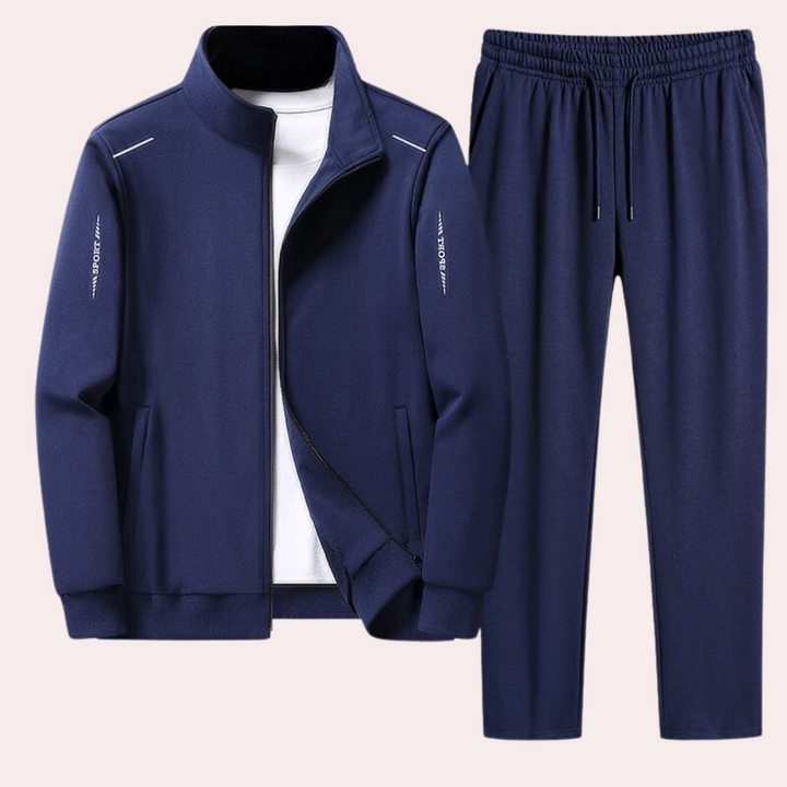 Survêtement homme 2 pièces – Ensemble d'entraînement avec veste zippée & pantalon de jogging | Décontracté & confortable pour le quotidien, le fitness & les loisirs