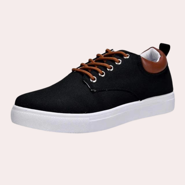 Baskets homme en toile – Chaussures de loisirs confortables avec coutures contrastées et semelle antidérapante