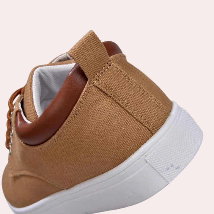 Baskets homme en toile – Chaussures de loisirs confortables avec coutures contrastées et semelle antidérapante