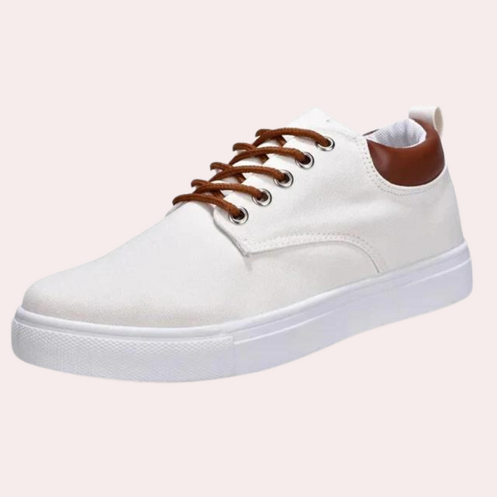 Baskets homme en toile – Chaussures de loisirs confortables avec coutures contrastées et semelle antidérapante