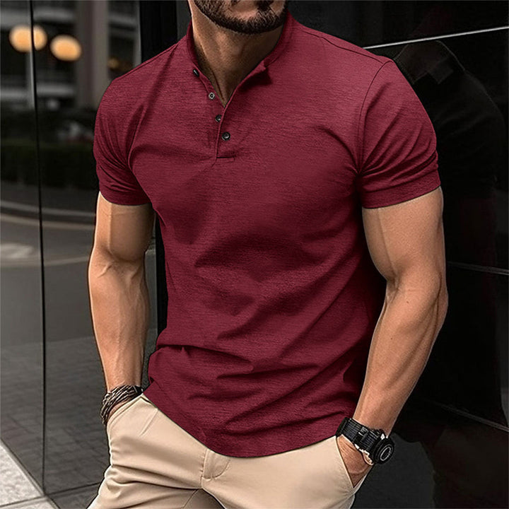 Herren Henley T-Shirt mit Knopfleiste – Kurzarmshirt für Alltag & Freizeit