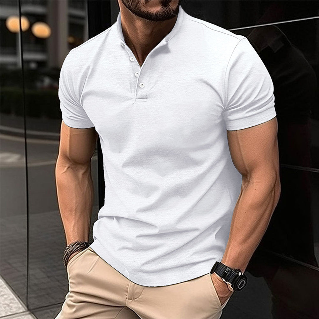 Herren Henley T-Shirt mit Knopfleiste – Kurzarmshirt für Alltag & Freizeit