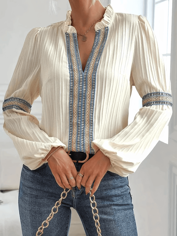 Camicia con maniche a sbuffo raffinate per donne