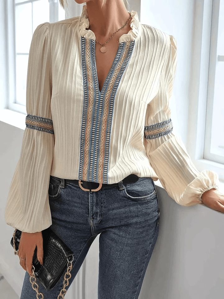 Camicia con maniche a sbuffo raffinate per donne