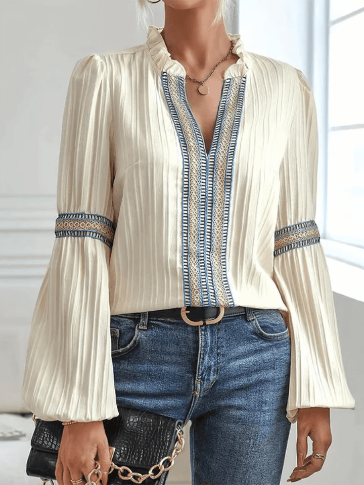 Camicia con maniche a sbuffo raffinate per donne