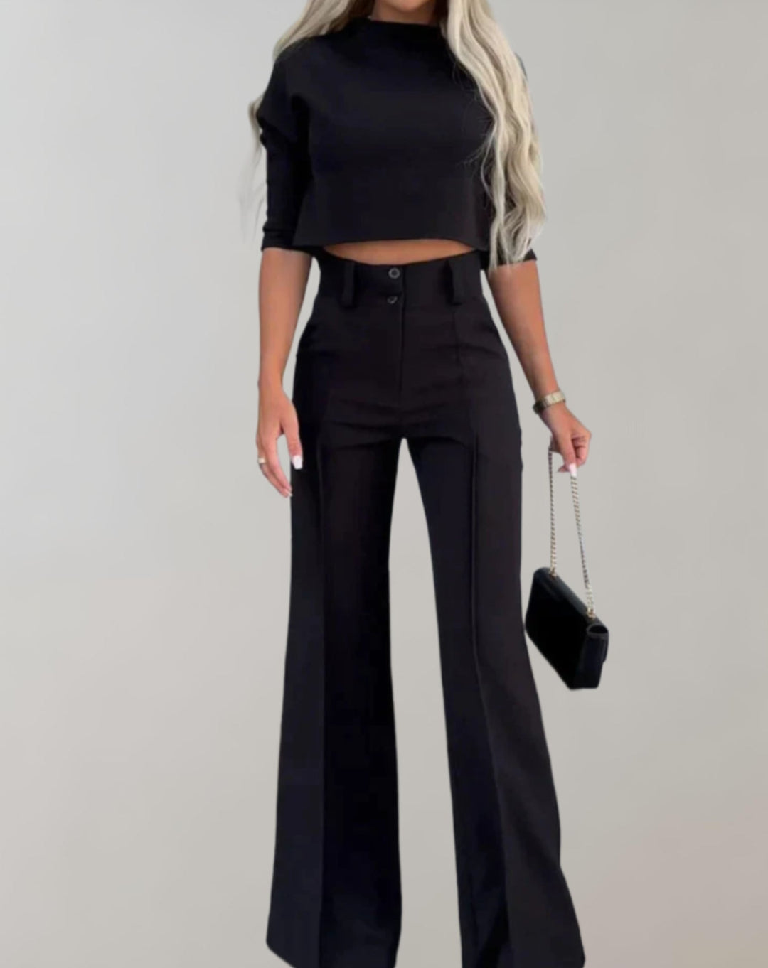 Lauretta - ensemble 2 pièces avec haut à manches courtes et pantalon ample