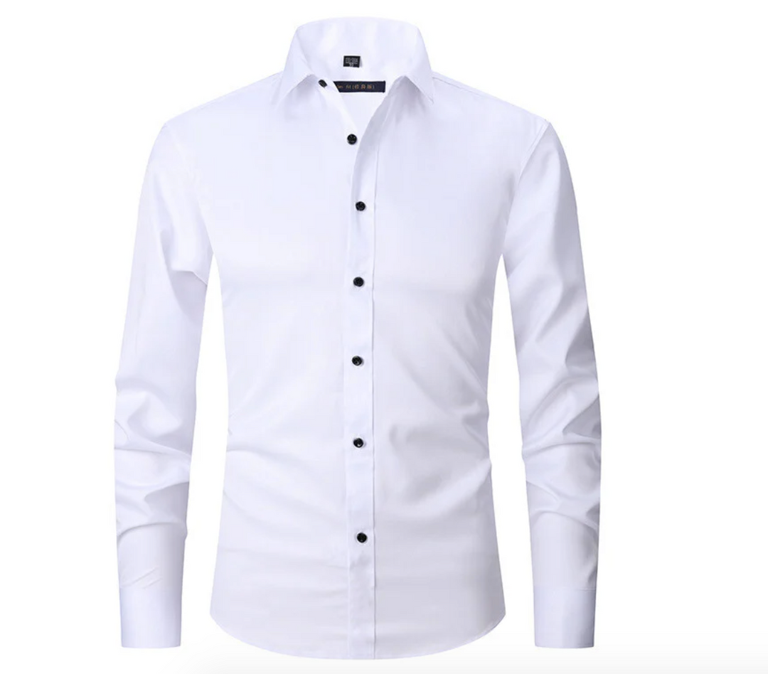 Chemise business homme – chemise stretch infroissable avec coupe slim pour bureau et événements