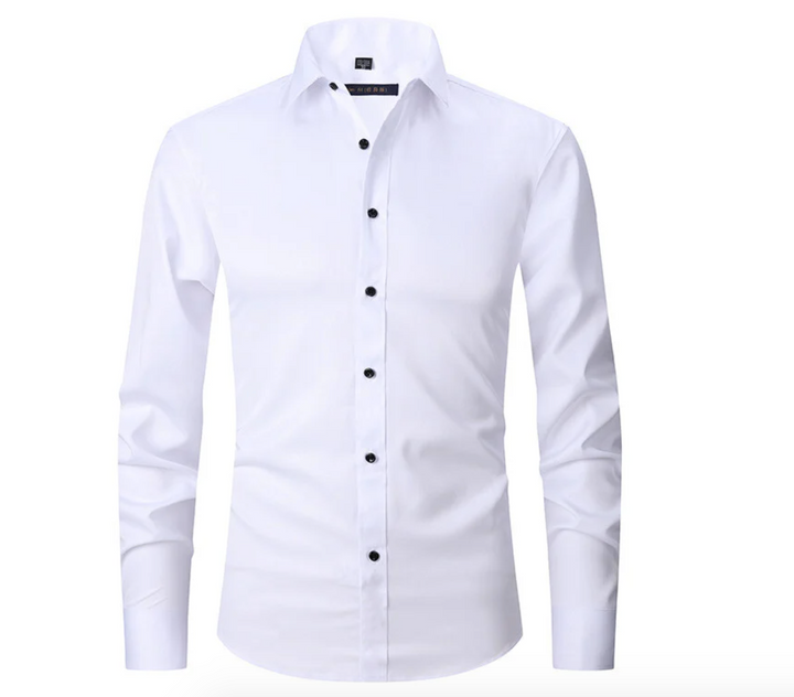 Chemise business homme – chemise stretch infroissable avec coupe slim pour bureau et événements