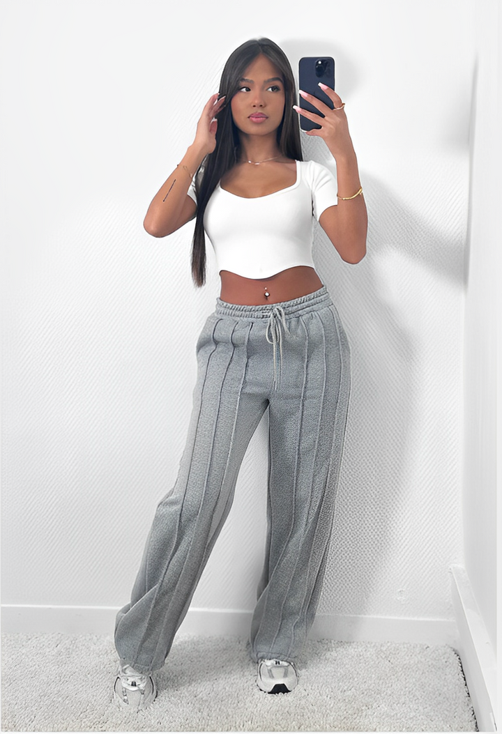 Deluxe - Pantalon de survêtement ample rayé