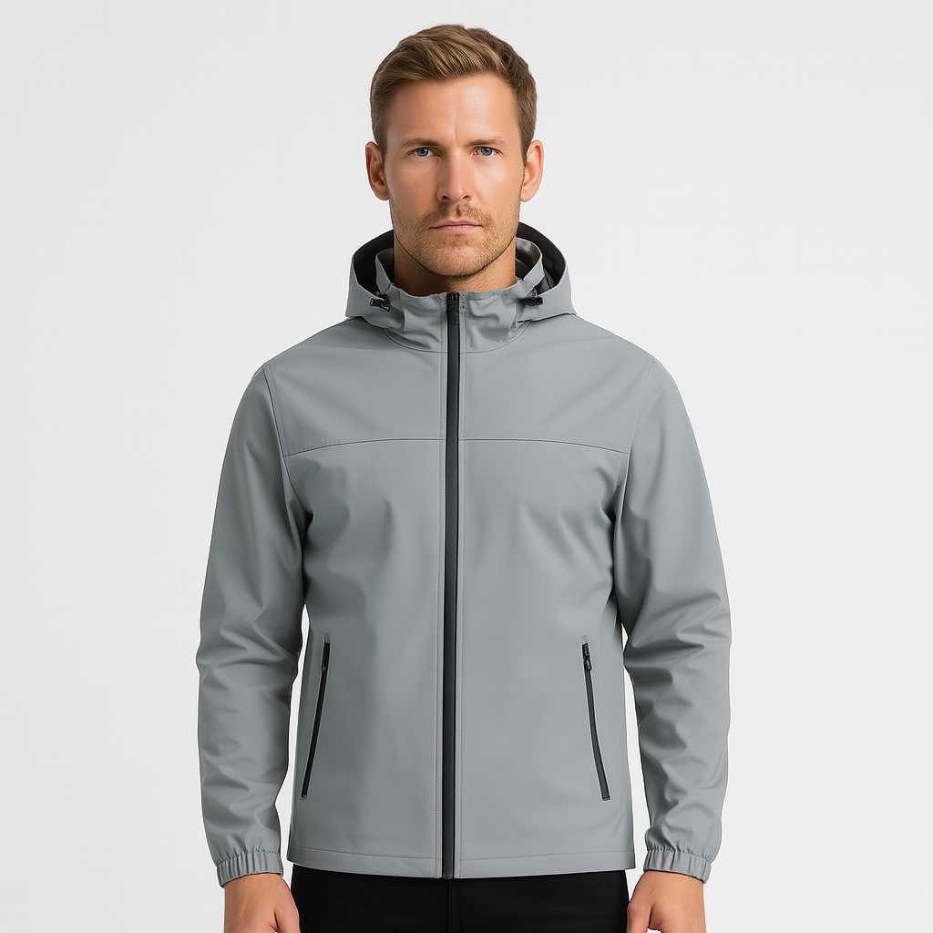 Maria Modehaus | Regenjacke und Windjacke für Herren mit Kapuze – wasser- und winddicht