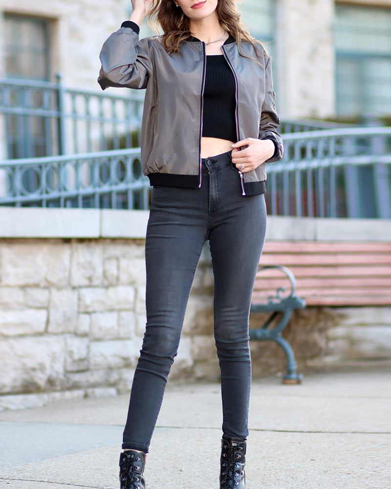 Robin - Giacca bomber classica elegante con tasche - perfetta per ogni occasione