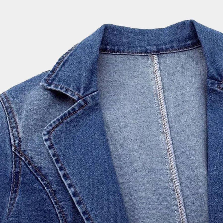 Sidney - Veste en jean étroite avec un bouton