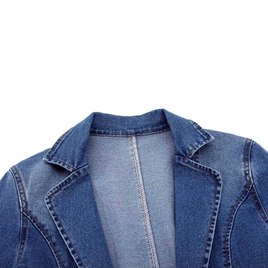 Sidney - Veste en jean étroite avec un bouton