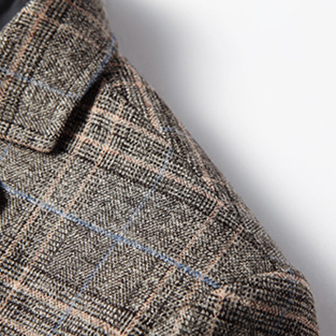 Blazer homme à carreaux – Veste élégante slim fit pour affaires et loisirs