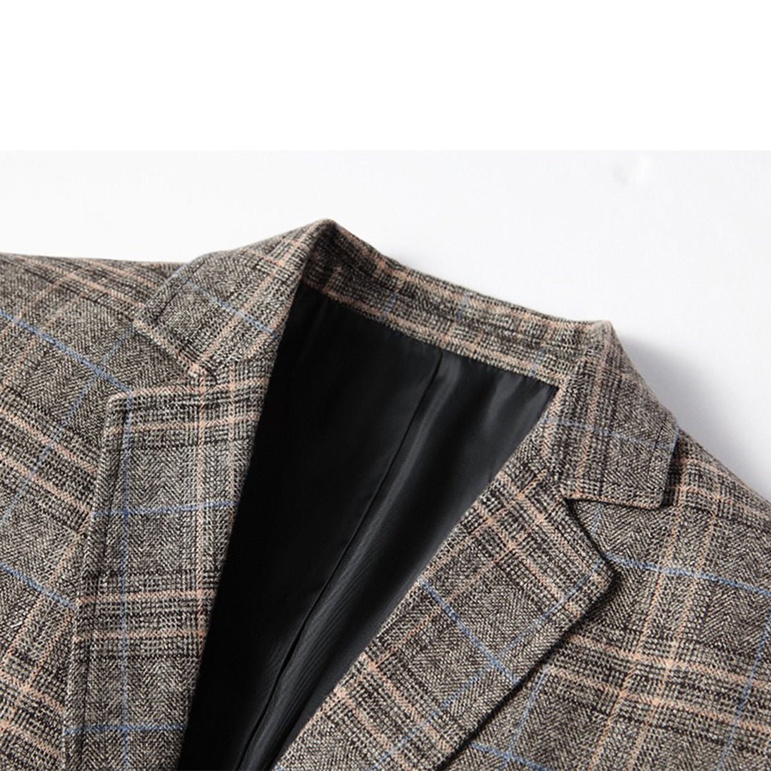 Blazer homme à carreaux – Veste élégante slim fit pour affaires et loisirs