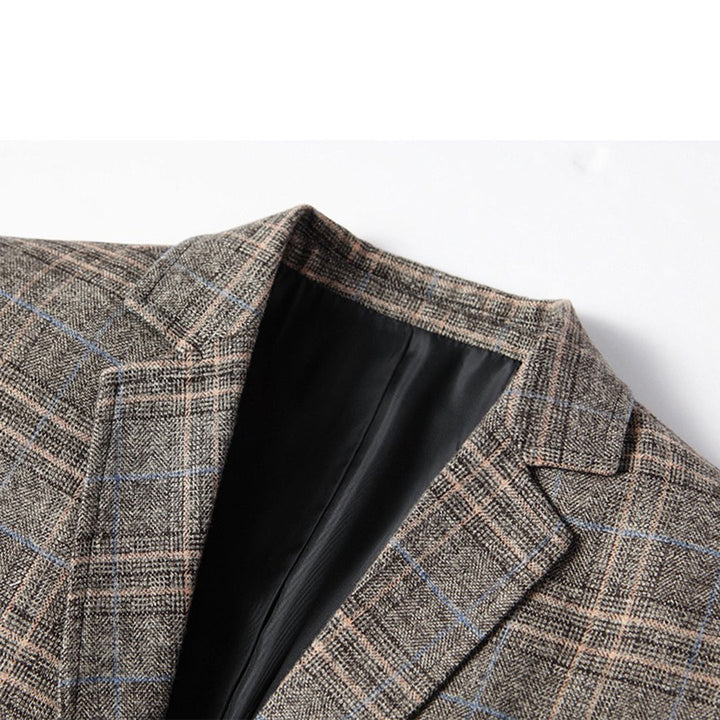Blazer homme à carreaux – Veste élégante slim fit pour affaires et loisirs