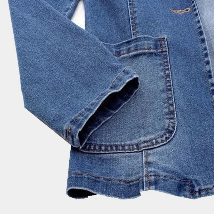 Sidney - Veste en jean étroite avec un bouton
