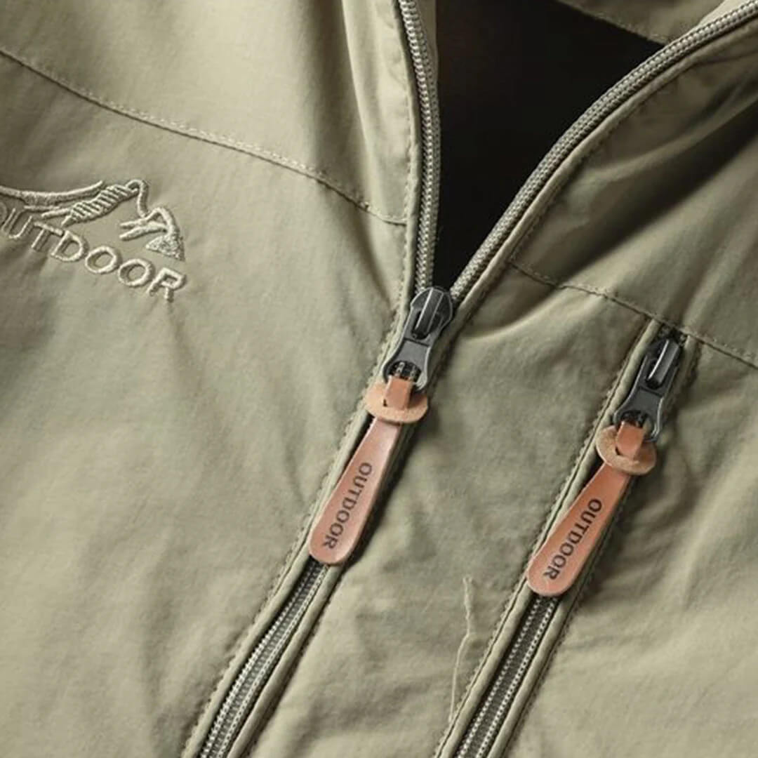 Herren Outdoorjacke mit Fleece-Innenfutter – Winddichte & Wasserabweisende Übergangsjacke mit Kapuze