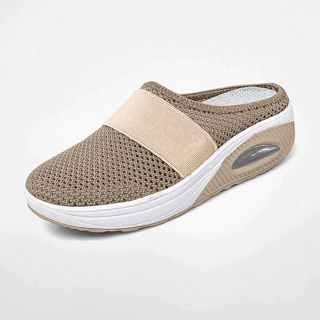 Atmungsaktive Slip-On Sneaker für Damen mit dicker Sohle und Luftkissen-Design für Alltag und Freizeit