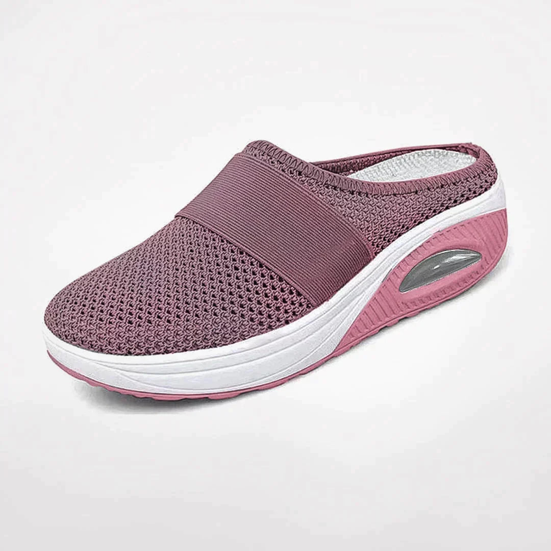 Atmungsaktive Slip-On Sneaker für Damen mit dicker Sohle und Luftkissen-Design für Alltag und Freizeit