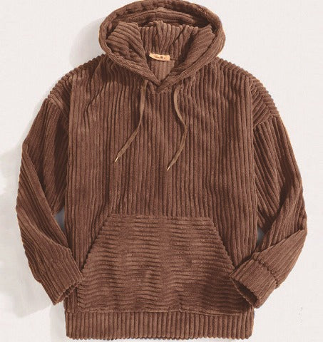 UNISEX | Sweat à capuche en velours côtelé
