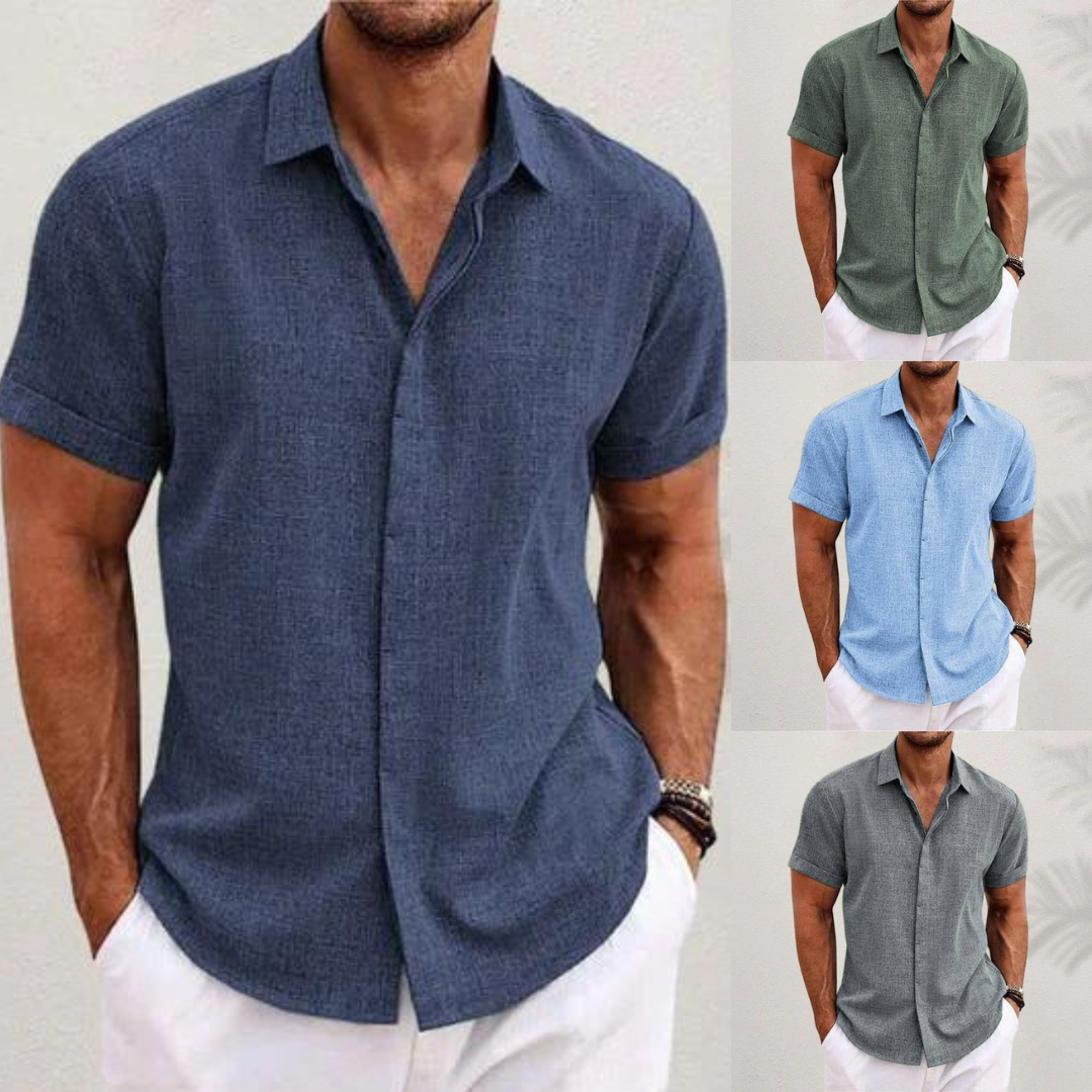 Camicia in lino di cotone