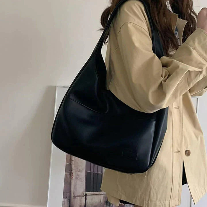 Sac bandoulière minimaliste en cuir vegan – Sac hobo tendance pour femmes