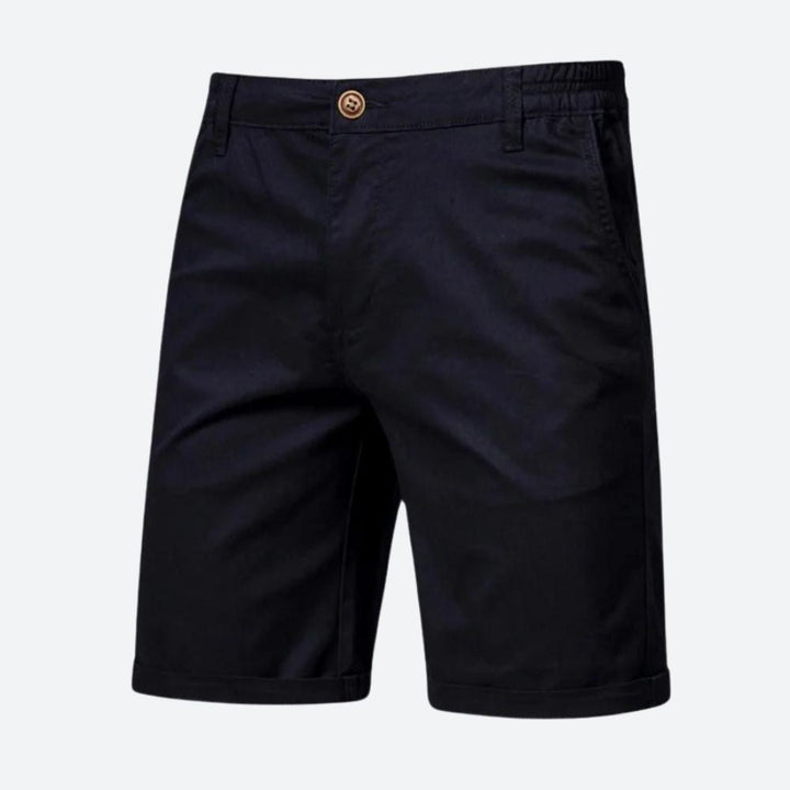 Shorts chino pour hommes – Pantalon d'été classique avec fermeture à bouton et passants de ceinture