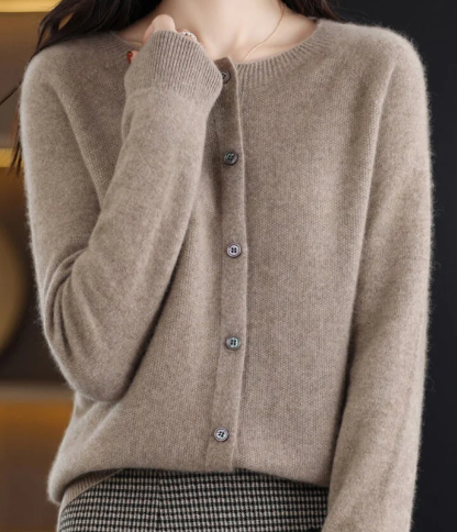 Rochelle - Cardigan à col en O Pull pour femme