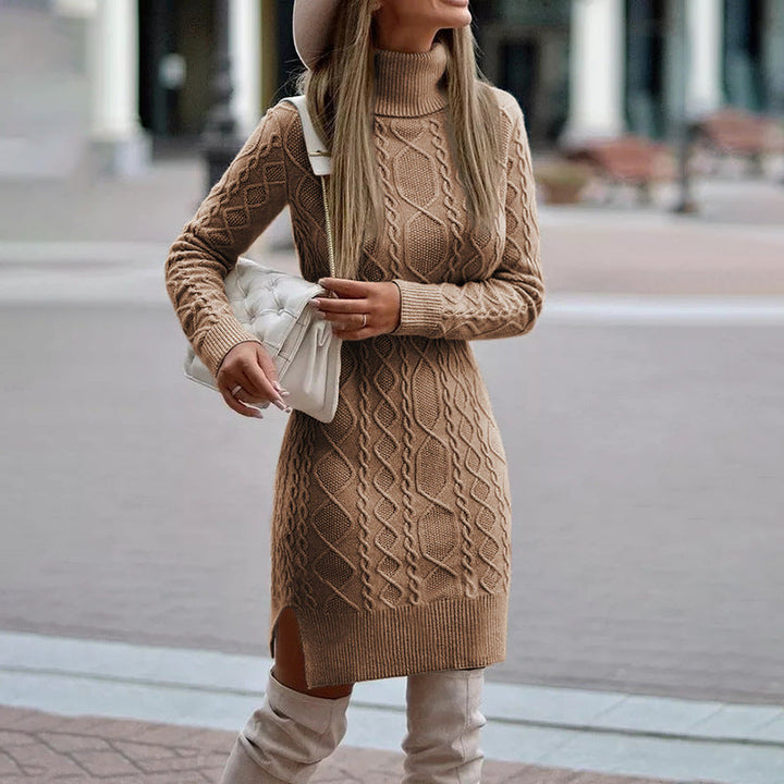 Grenat - Robe en tricot - Chic - Matériau luxueux - Adapté au quotidien pour femmes