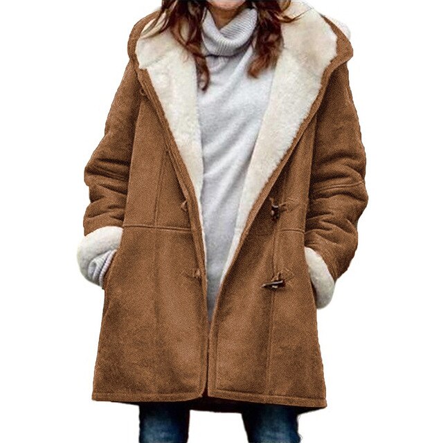 Isabella - Cappotto casual con cappuccio e fodera in pile