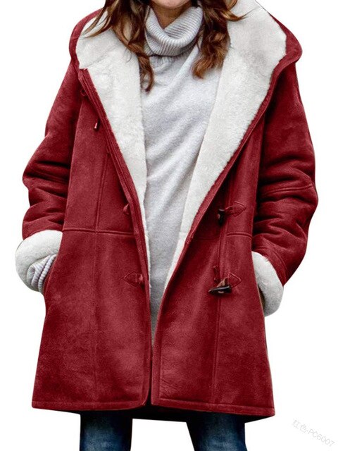Isabella - Cappotto casual con cappuccio e fodera in pile