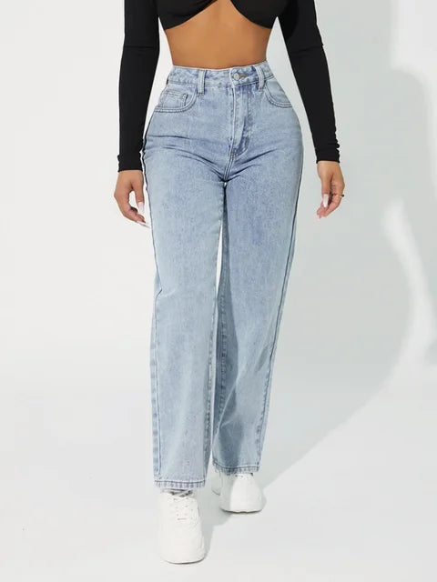 Jasmine - Jean en denim taille haute