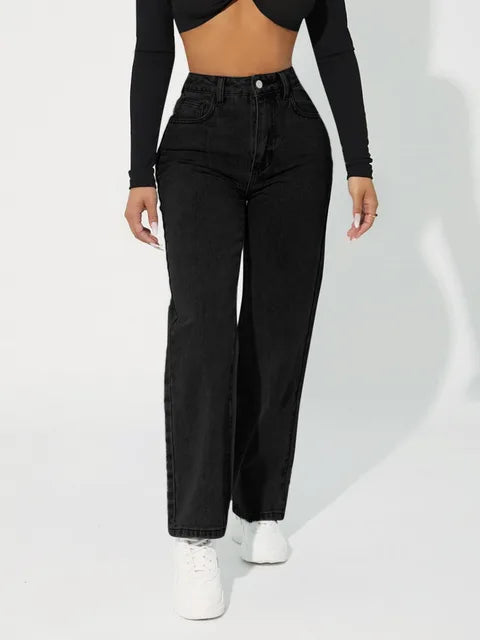 Jasmine - Jean en denim taille haute