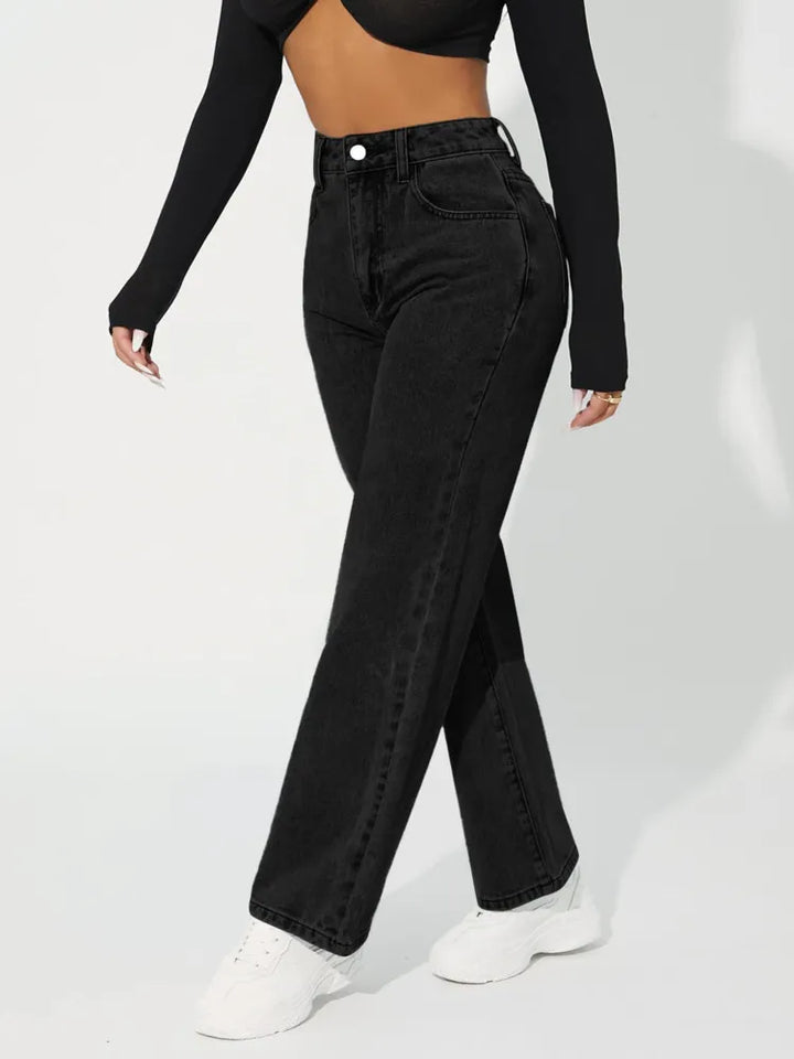 Jasmine - Jean en denim taille haute