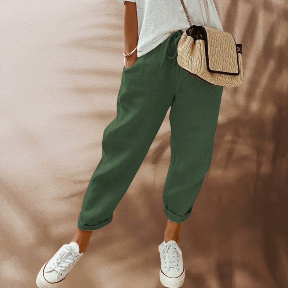 BIBI - Pantalon en lin décontracté et stylé