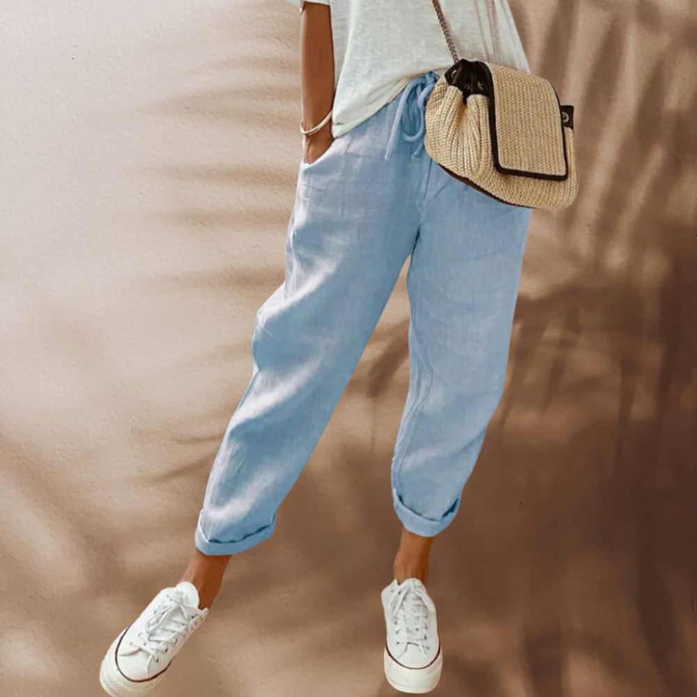 BIBI - Pantalon en lin décontracté et stylé