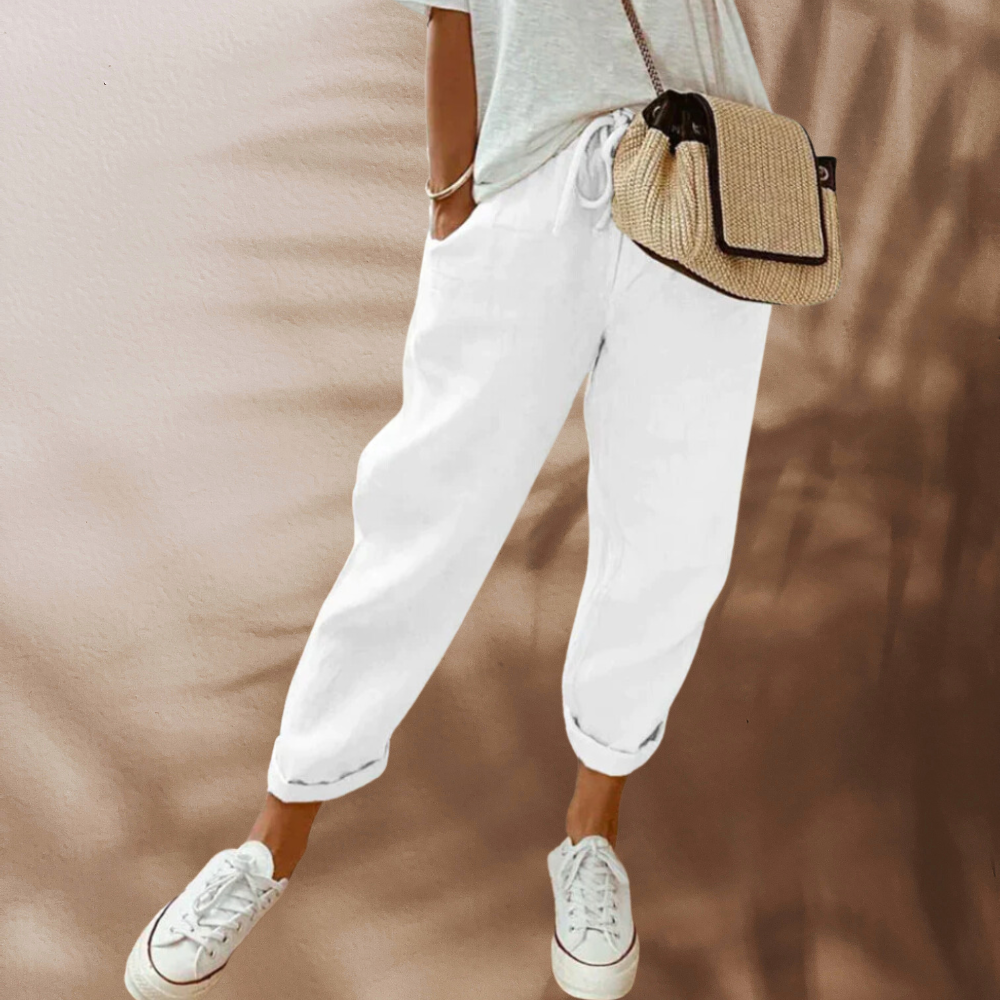 BIBI - Pantalon en lin décontracté et stylé