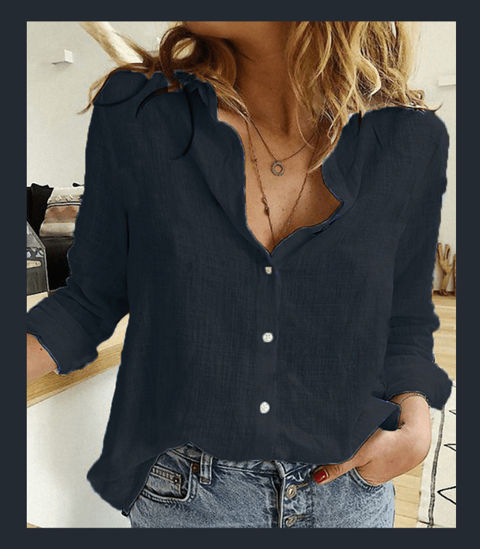Yanna - Chemise à manches longues - Décontractée - Matière respirante - Adaptée au quotidien pour femmes