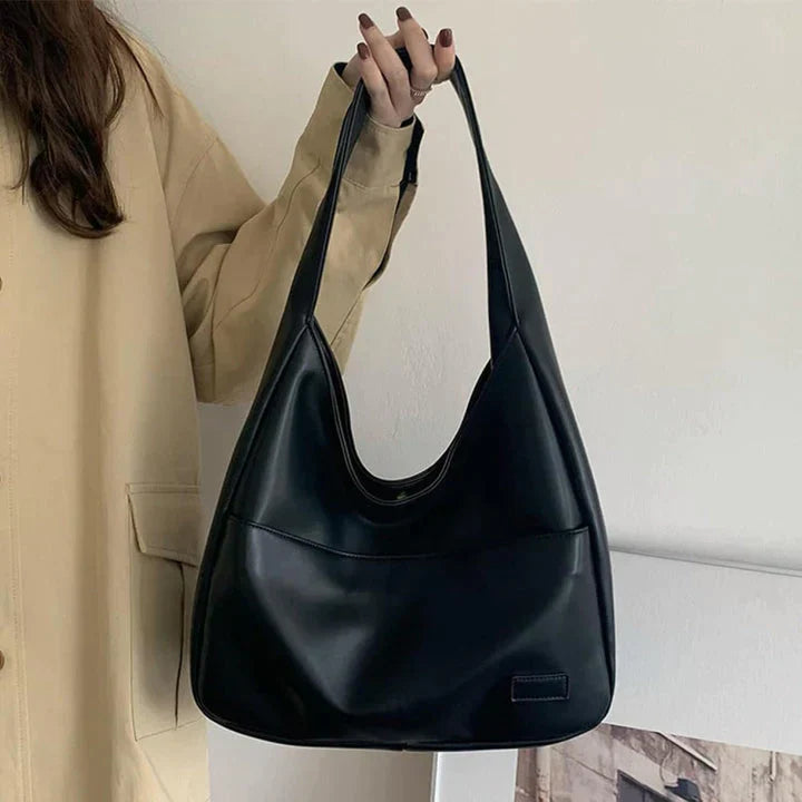 Sac bandoulière minimaliste en cuir vegan – Sac hobo tendance pour femmes