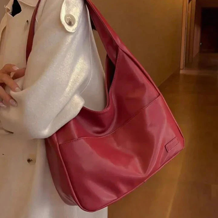 Sac bandoulière minimaliste en cuir vegan – Sac hobo tendance pour femmes