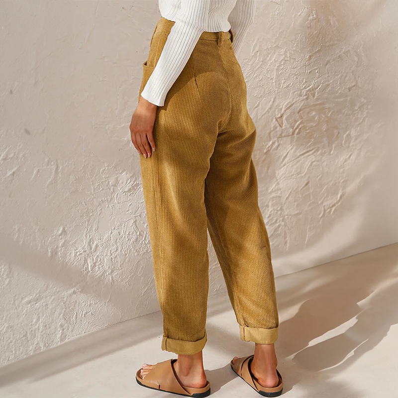 LISETTE | Pantalon côtelé décontracté