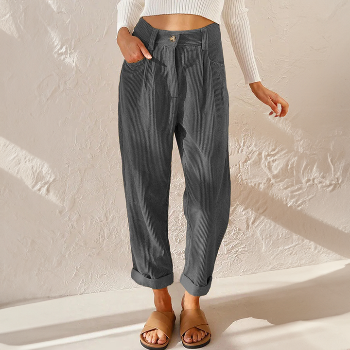 LISETTE | Pantalon côtelé décontracté