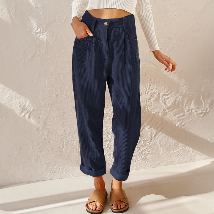 LISETTE | Pantalon côtelé décontracté