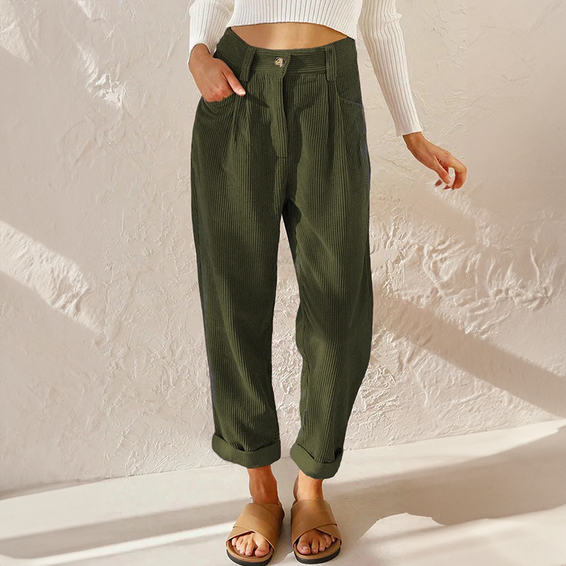 LISETTE | Pantalon côtelé décontracté