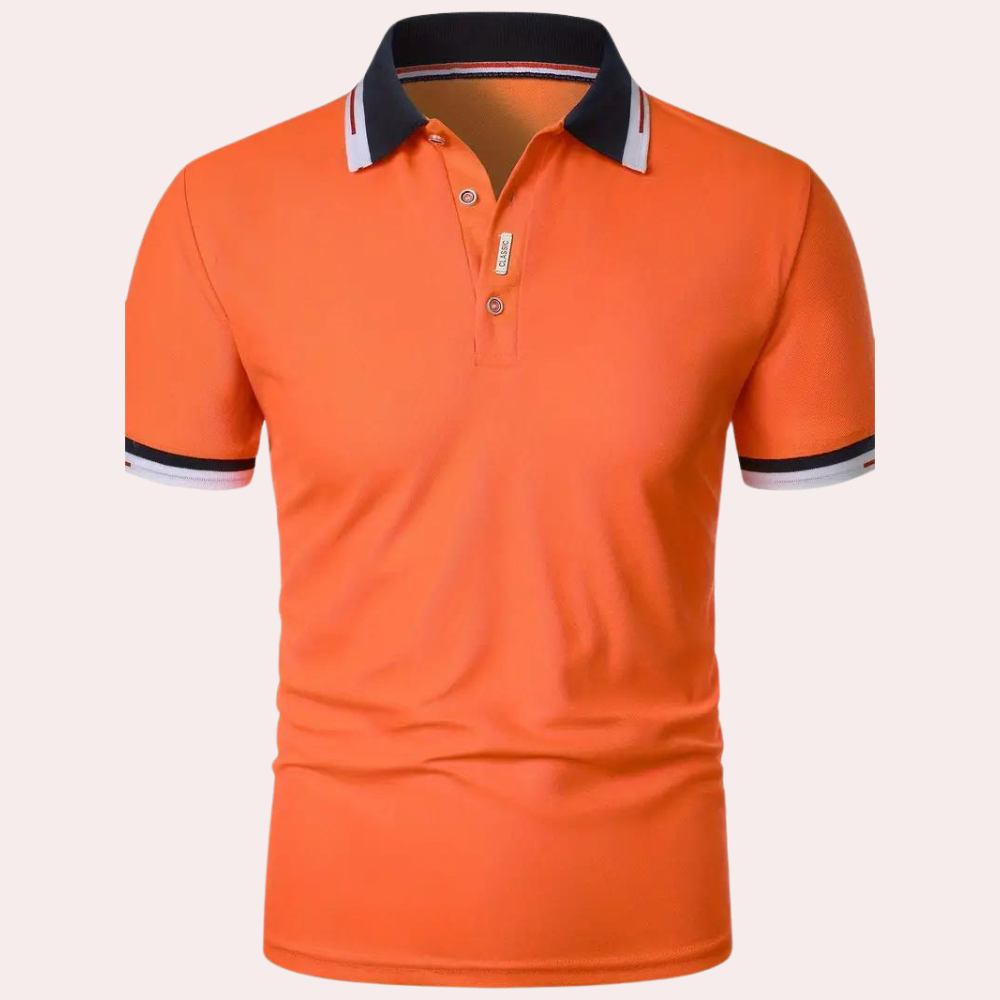 Herren Polo Shirt – Klassisches Poloshirt mit Kontrastkragen für Alltag, Freizeit & Business Casual