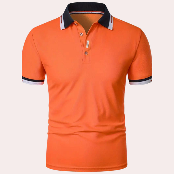 Herren Polo Shirt – Klassisches Poloshirt mit Kontrastkragen für Alltag, Freizeit & Business Casual