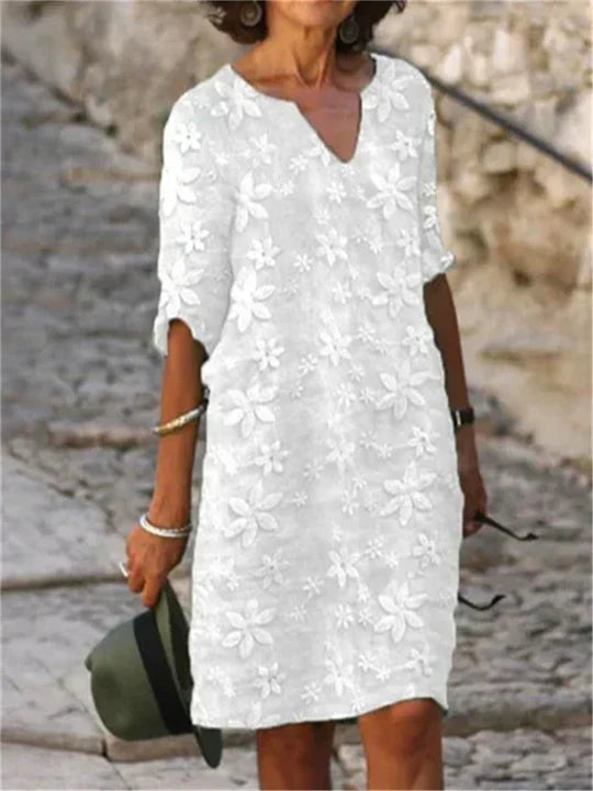 Liliana - Elegante abito midi floreale